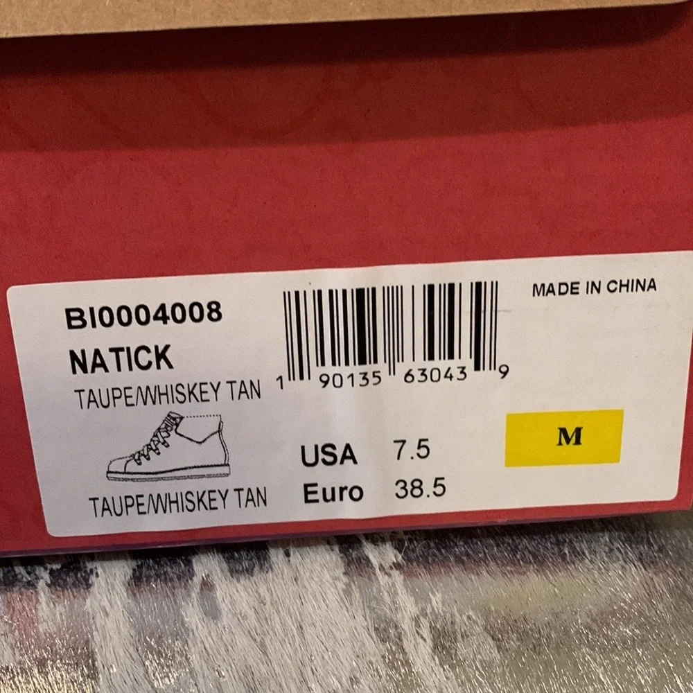 BIONICA Natick Taupe Snakeskin Metallic Hiking Boots 7.5 - Picture 8 of 10